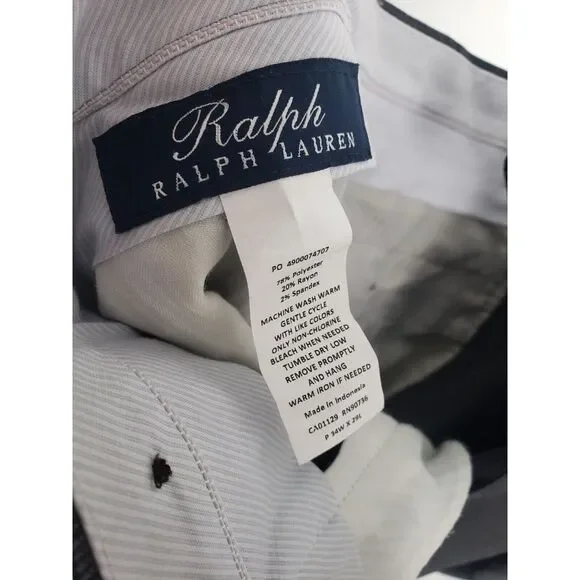 Ralph Lauren Gentlemen Comfort Flex Pant Pleated Grey Dress Pants 34W 29L - Picture 5 of 8